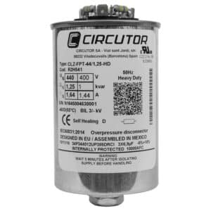 خازن سه فاز سیلندری 2/5 کیلووار 440 ولت مدل CIRCUTOR , CLZ-HD اسپانیا